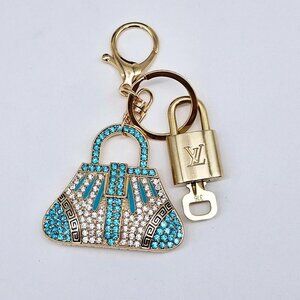 Authentic Louis Vuitton Lock & Key with unbranded Bag Keycharm, Keychain